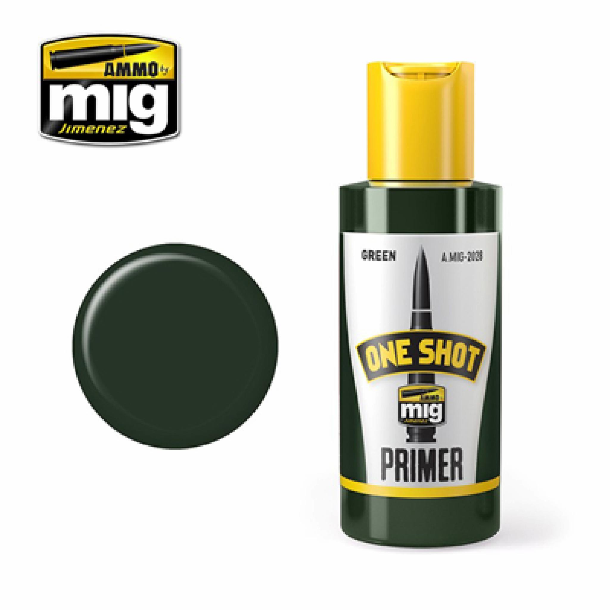 Mig 2028 Green Base One Shot Primer 60Ml | Addlestone Models