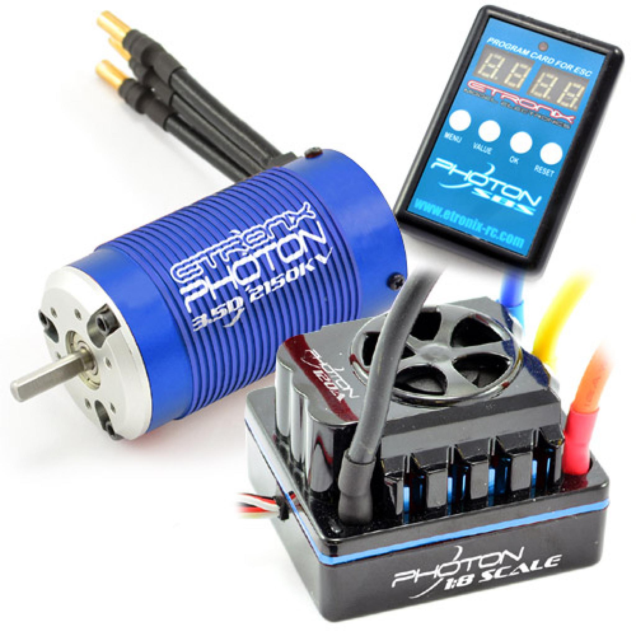 Et0435 Etronix Photon 1/8 W/3.5D 2150Kv Motor & 120 Amp Esc Brushless ...