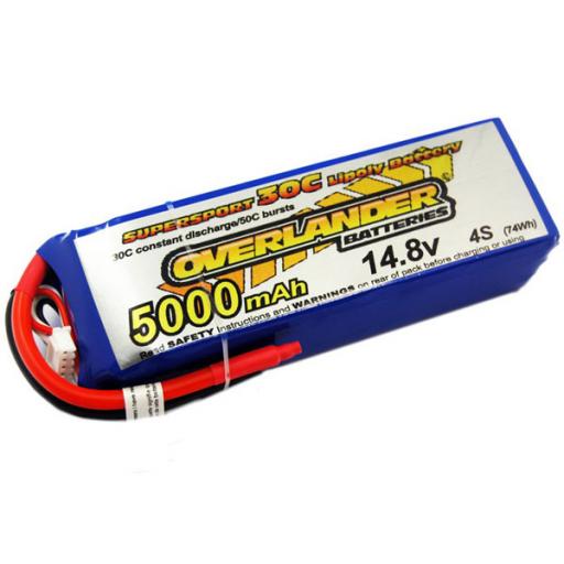 14.8V 5000Ma 35C Li-Poly Deans Battery