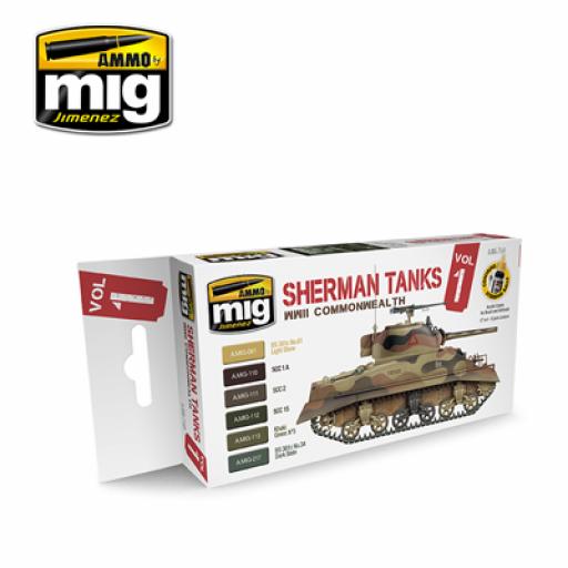 Mig 7169 Sherman Tanks Vol.1 Acrylic Paint Set