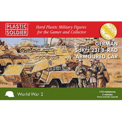 Ww2V20025 German Sdkfz 231 8-Rad Armoured Car 1:72 Plastic Soldier Company