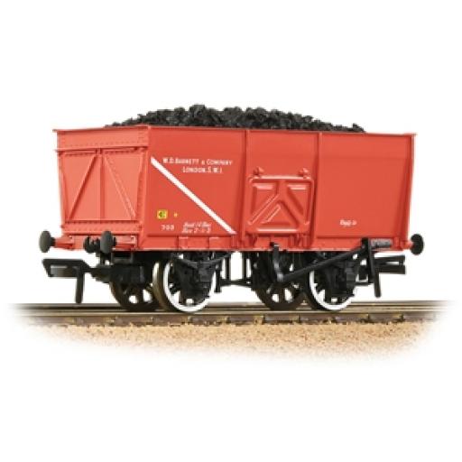 37-429 16T Steel Slope Sided Mineral Wagon Wd Barnett & Co Red