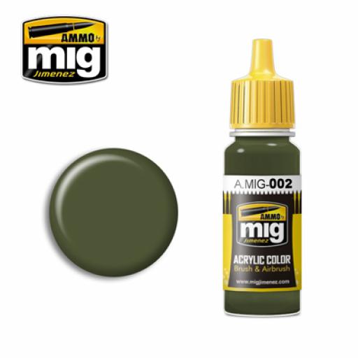 Mig 002 Ral 6003 Olivgrun Opt.2 Acrylic Paint 17Ml