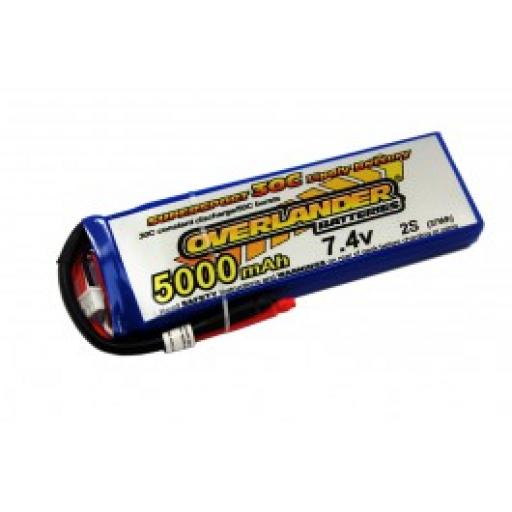 7.4V 5000Ma 35C Li-Poly Battery With Deans