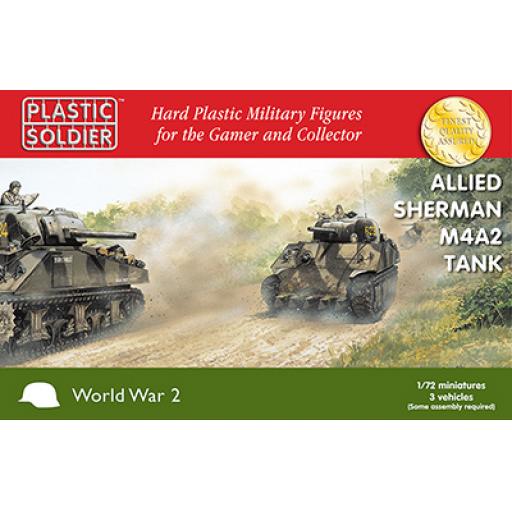 Ww2V20034 Allied Sherman M4A2 1:72 Plastic Soldier Company