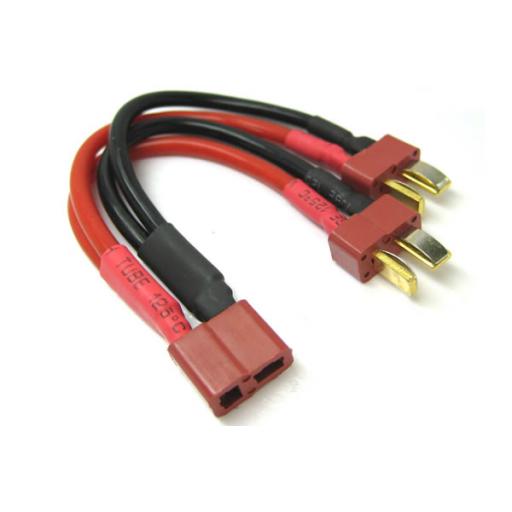 Adaptor/Connector Deans (T) Female To 2X Deans (T) Male Parallel Y Harness (Double Duration)