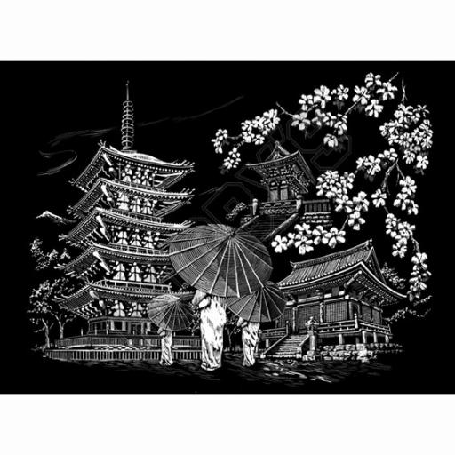 Kyoto Temple Engraving Art Fam12