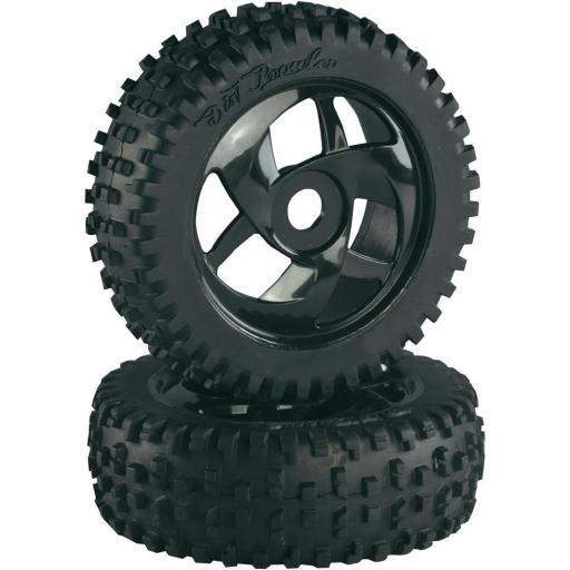 Fast0005 1:8 Mounted H Tread / Y Design Wheels & Tyres