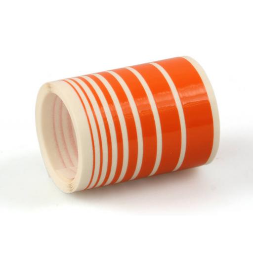 Trimline Orange 2.5M Length Of 8 Different Width Tapes On One Roll; 0.5, 0.8, 1.3, 2.1, 3.3, 5, 7 & 10Mm