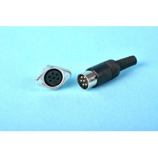 Gm-75 6 Pin Din Plug & Socket