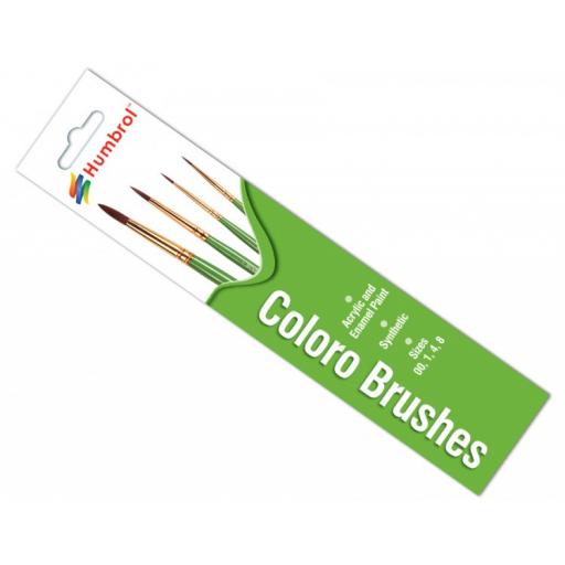 Humbrol Coloro Brushes Set 4Pcs 00,1,4,8 Ag4050