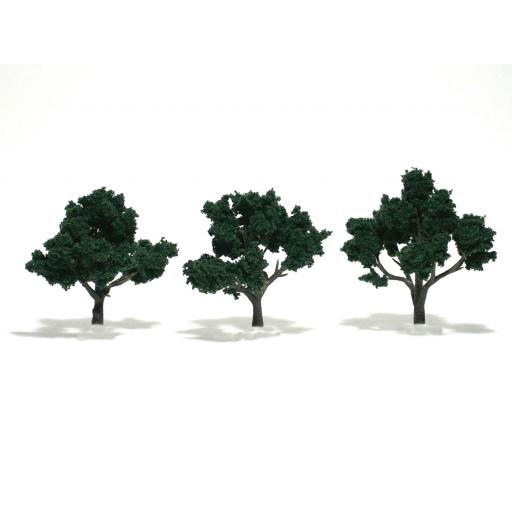 Tr1508 3'' X 4'' Dark Green Realistic Trees X3 Woodland Scenics