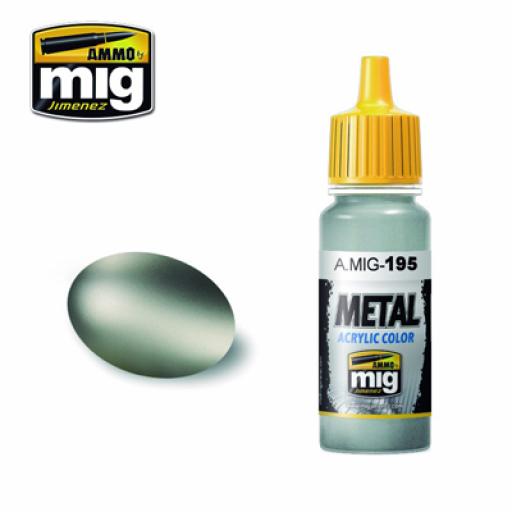 Mig 195 Silver Metal Colour Acrylic Paint 17Ml