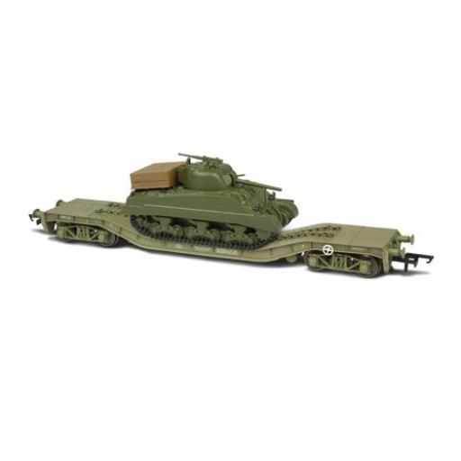 Warwell A Flat With Sherman Tank Or76Ww006C Oxford 95537