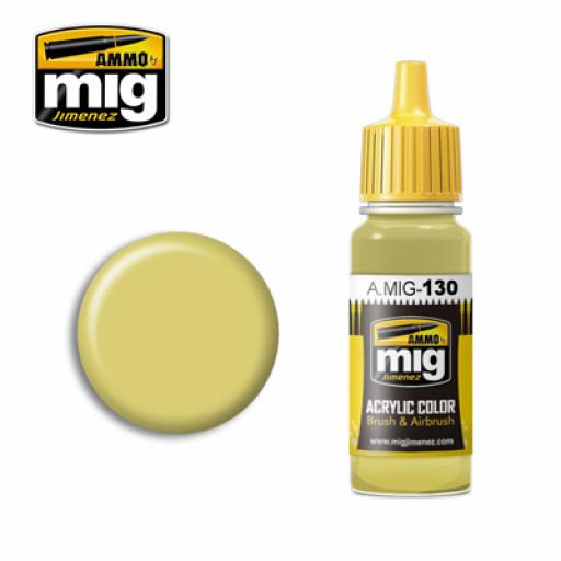 Mig 130 Faded Yellow Satin Acrylic Paint 17Ml