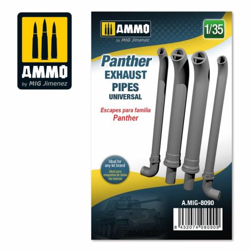 Mig 8090 Panther Exhaust Pipes Universal 1:35 Mig