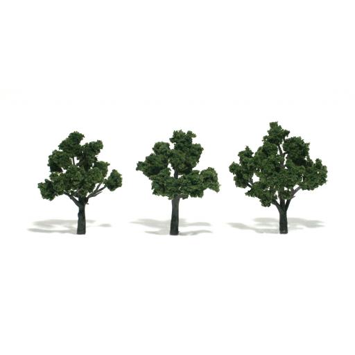 Tr1507 3'' X 4'' Medium Green Realistic Trees X3 Woodland Scenics
