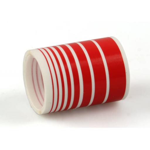 Trimline Red 2.5M Length Of 8 Different Width Tapes On One Roll; 0.5, 0.8, 1.3, 2.1, 3.3, 5, 7 & 10Mm