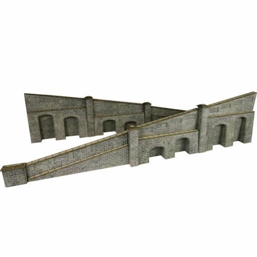 Po249 Tapered Retaining Walls Stone Style (Oo/Ho Gauge) Metcalfe