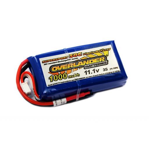 11.1V 1000Ma 30C Li-Poly Battery