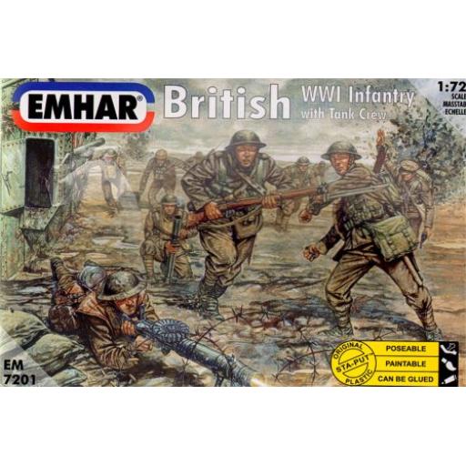 7201 British Ww1 Infantry W/Tank Crew 1:72 Emhar
