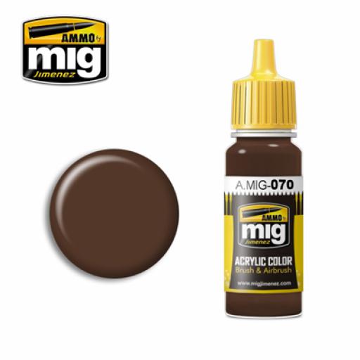 Mig 070 Medium Brown Dark Earth Bs450 Acrylic Paint 17Ml