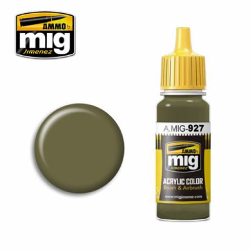 Mig 927 Olive Drab Light Base Acrylic Paint 17Ml