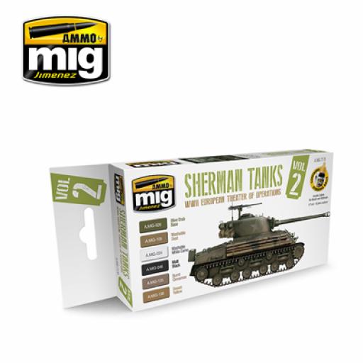 Mig 7170 Sherman Tanks Vol2 Acrylic Paint Set