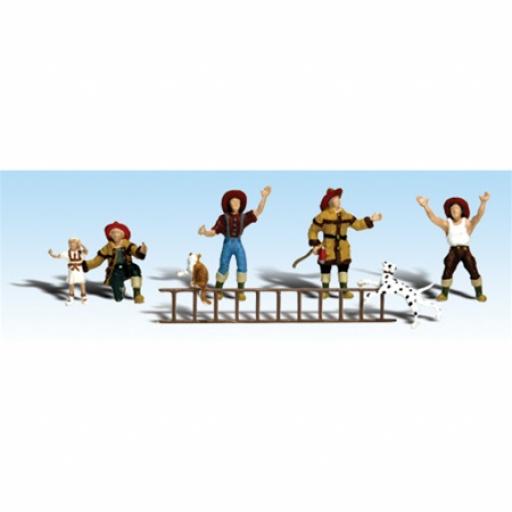 A2151 Firemen To The Rescue N Scale 8Pcs Scenic Accents