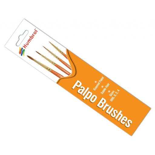 Palpo Sable Hair Paint Brush Set Size 000, 0, 2, 4 Humbrol Ag4250