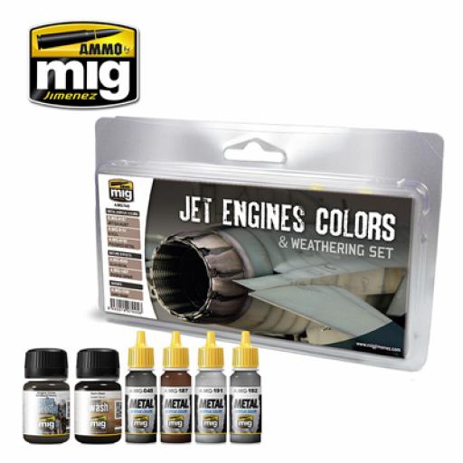 Mig 7445 Jet Engines Colours & Weathering Set