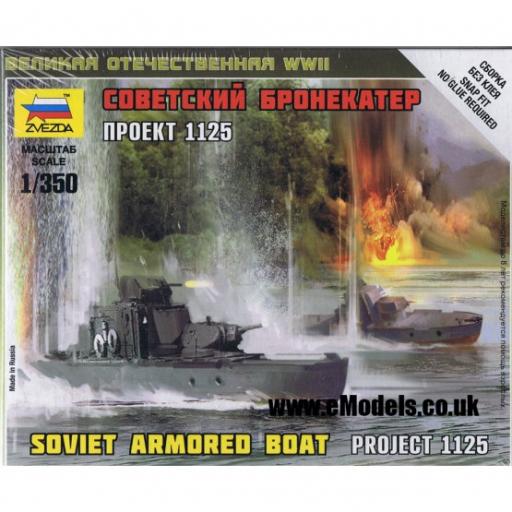 6164 Soviet Armoured Boat Project 1125 1:350 Zvezda