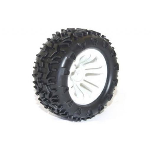 Ftx Carnage Mounted Wheels & Tyre (2) White Ftx6310W