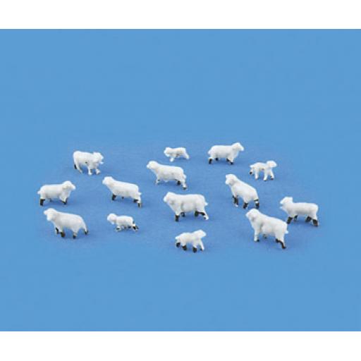 Ms-5177 Sheep & Lambs (14) N Gauge Modelscene