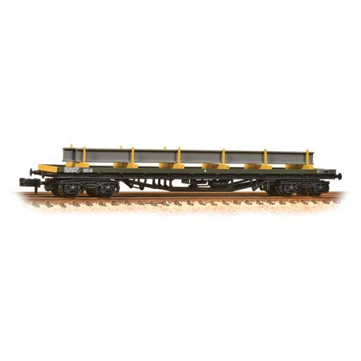 377-604 80 Tonne Glw Bda Bogie Bolster Wagon Br Railfreight Distribution Metals Sector With Load Graham Farish