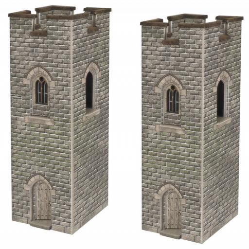 Pn192 Castle Watch Towers Pair (N Gauge) Metcalfe