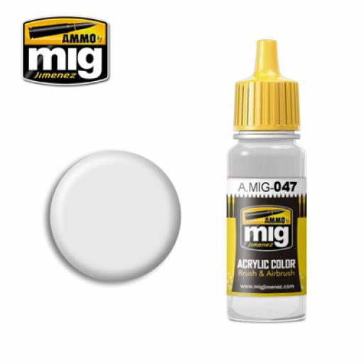 Mig 047 Satin White Acrylic Paint 17Ml