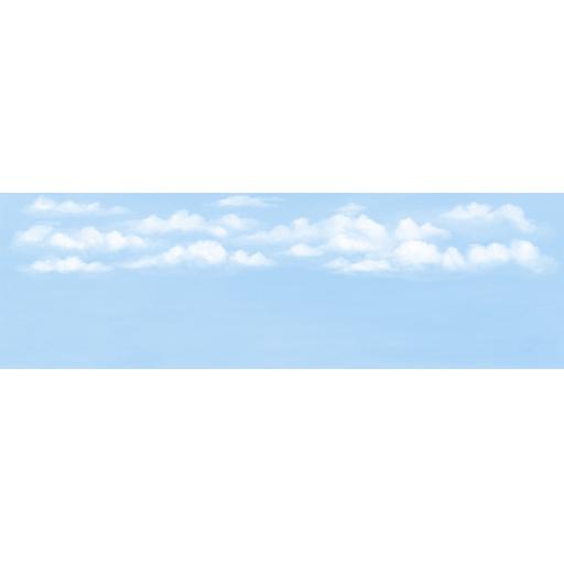 Sk-19 Sky, With Cumulus Clouds Background Large 228 X 736Mm (9 X 29In) Peco
