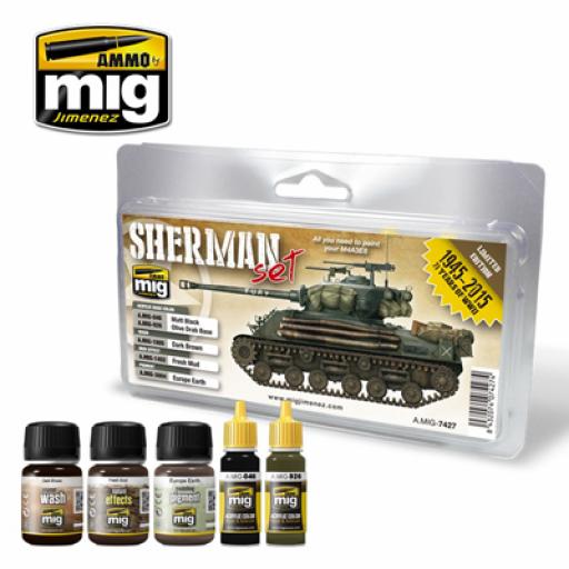 Mig 7427 Sherman Fury Tanks Acrylic Paint Set