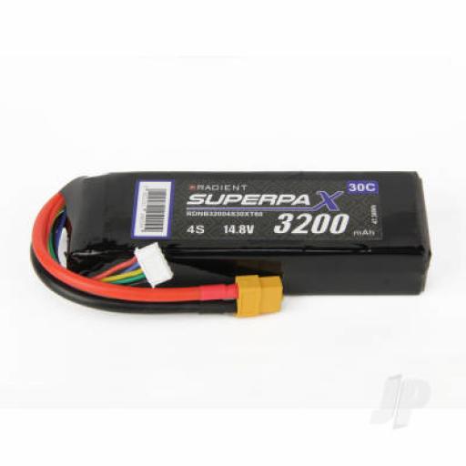 14.8V 3200Ma 30C Li-Poly Battery Xt60 Connector