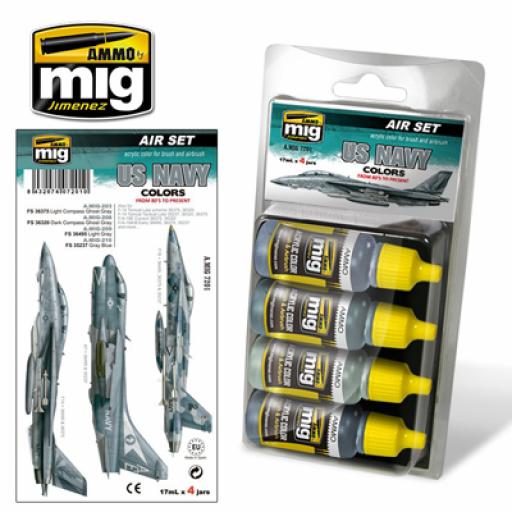 Mig 7201 Us Navy Colours 1980 To Present Set4Pcs