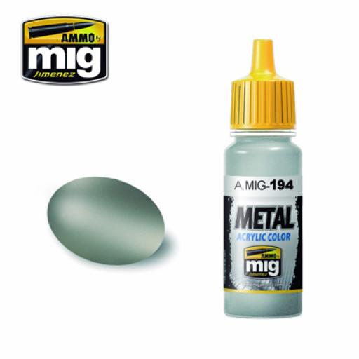 Mig 194 Matt Aluminium Metal Colour Acrylic Paint17Ml