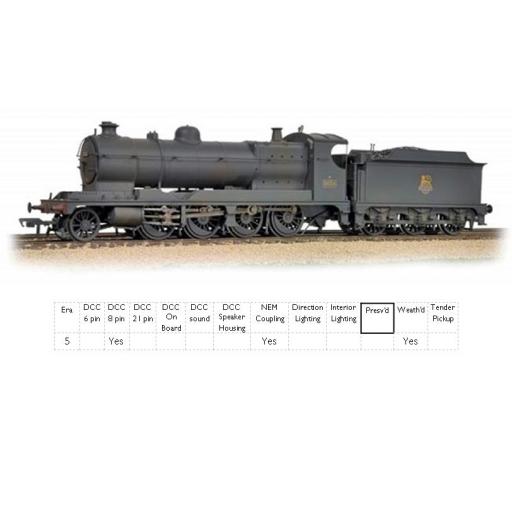 31-128 3000 Class (Rod) 2-8-0 3036 Br Black Early Emblem-Weathered Bachmann