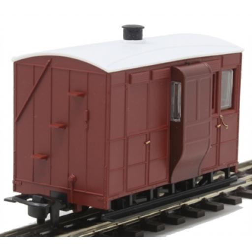 Gr-530Ur Glyn Valley Tramway Brake Coach Red Unlettered Oo-9 Peco