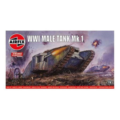 A01315V Wwi Male Tank 1:76 Airfix Vintage Classics