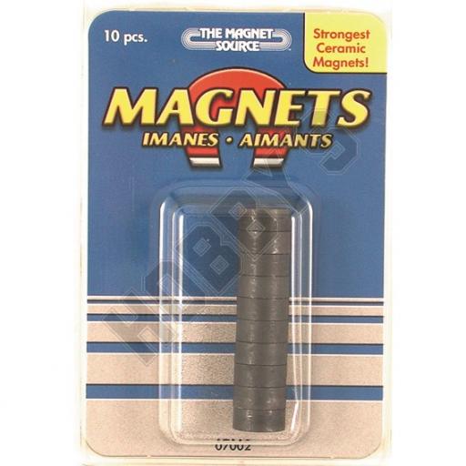 Magnets 10 Ceramic Disk 1/2" Dia Magnets