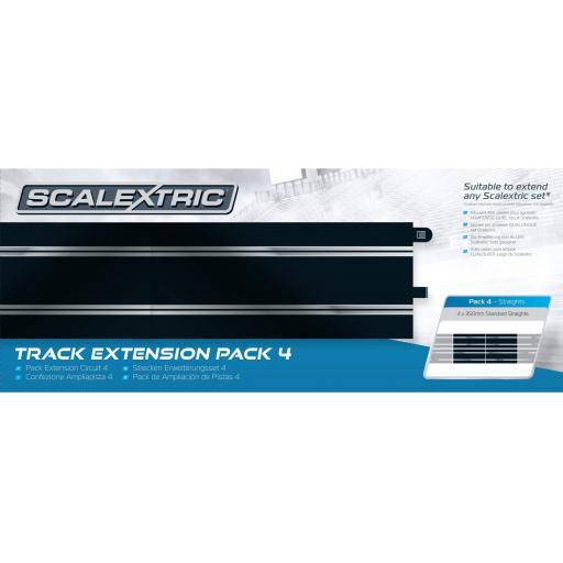 C8526 Track Extension Pack 4 4Pcs Of Straight Scalextric