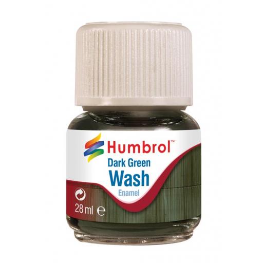 Humbrol Dark Green Wash Enamel 28Ml Av0203