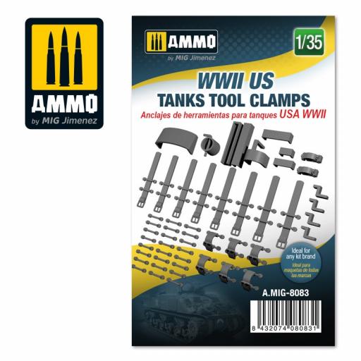 Mig 8083 Ww2 Us Tanks Tool Clamps Universal 1:35 Mig