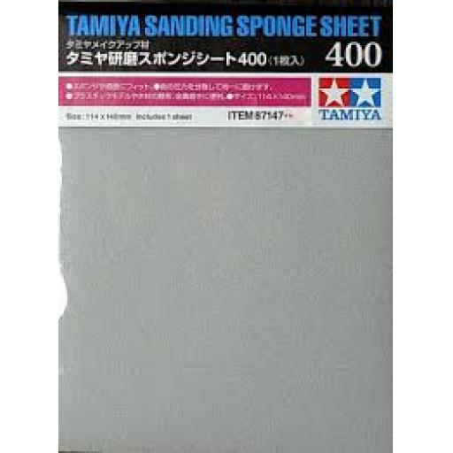 Sanding Sponge Sheet 400 Tamiya 87147